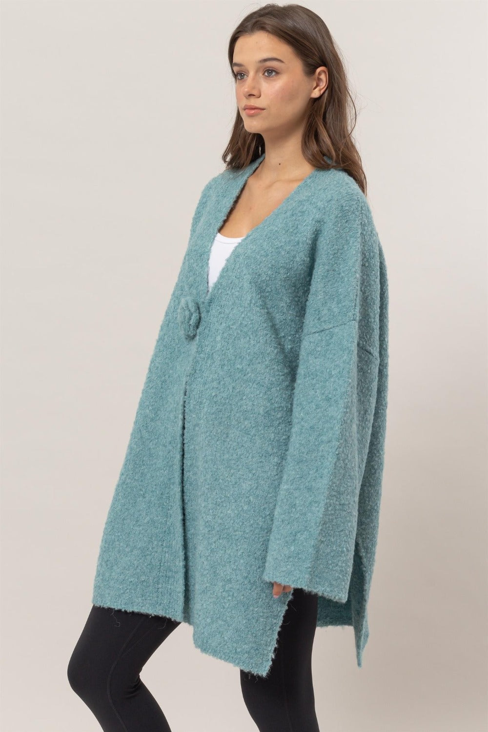 Rosie Lee Longline Slit Sweater Cardigan