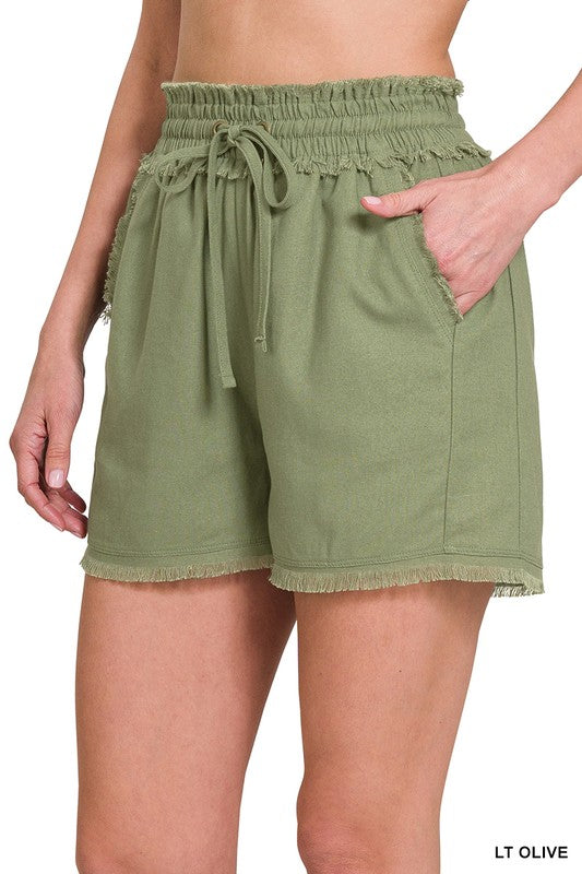 Hang in Linen Shorts with Pockets