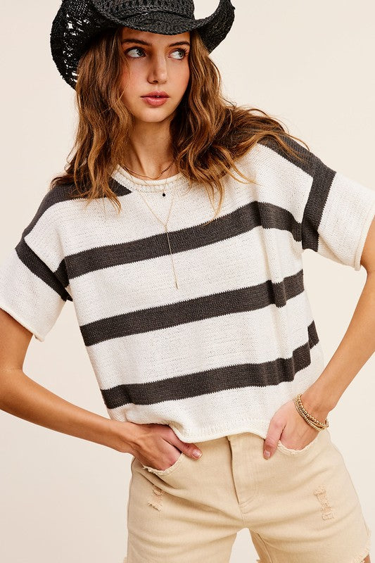 Ann Sweater Short Sleeve Top