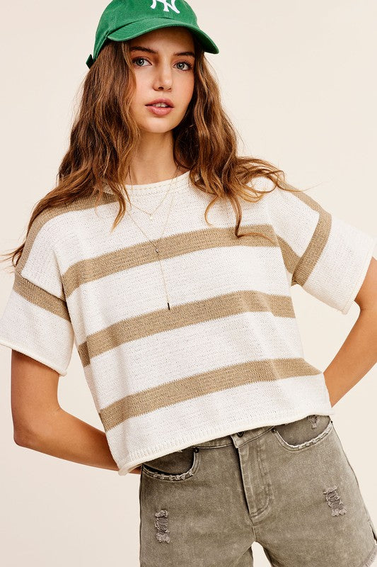 Ann Sweater Short Sleeve Top