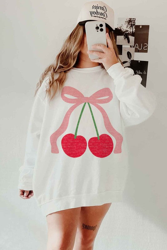 Cherry Bow SWEATSHIRT