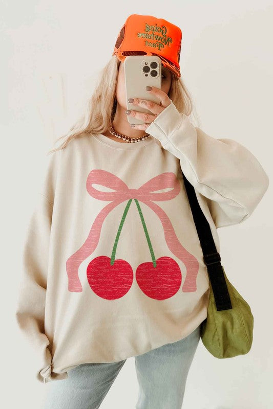 Cherry Bow SWEATSHIRT