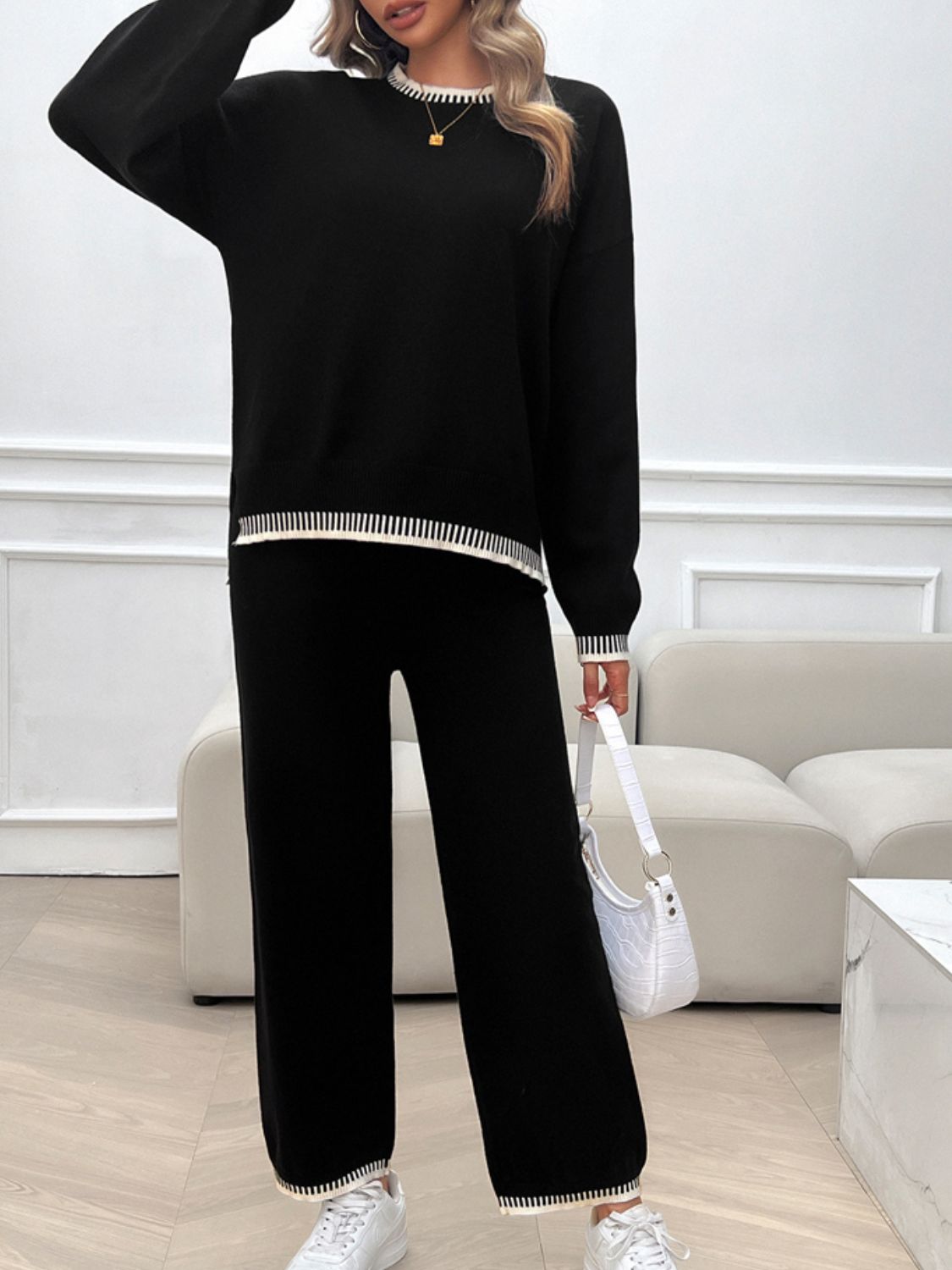 Devine Top and Pants Sweater Set