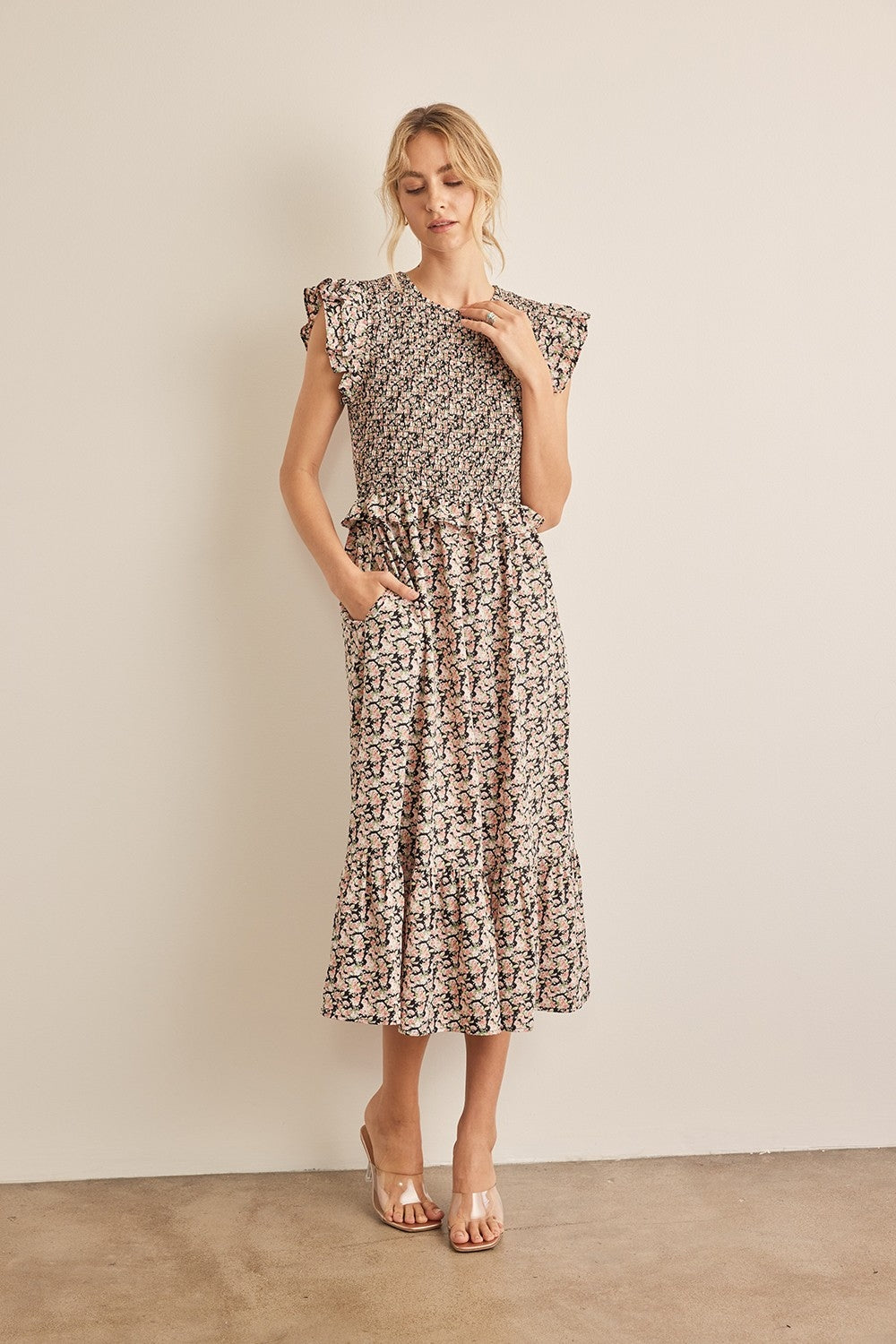 May Ruffled Midi Dress