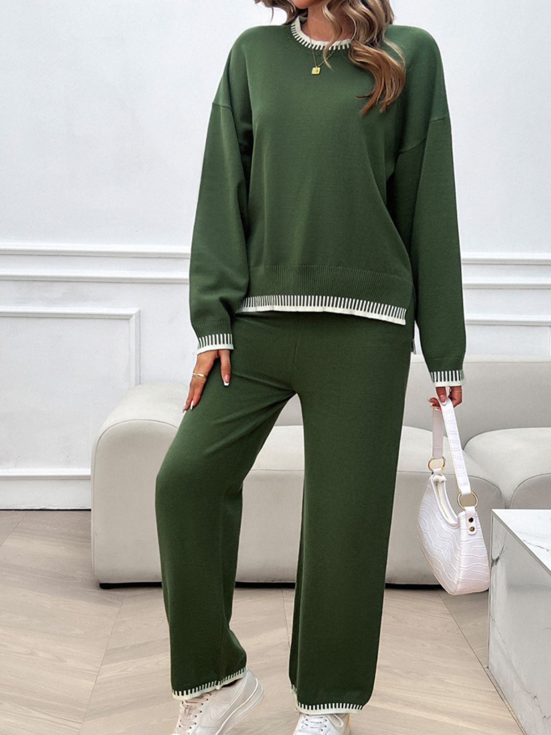 Devine Top and Pants Sweater Set