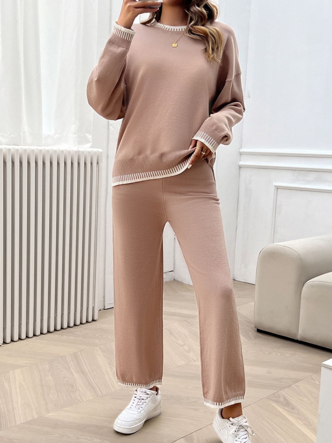 Devine Top and Pants Sweater Set