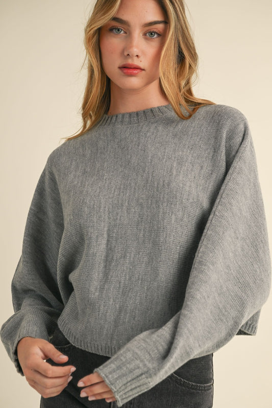 Markie Round Neck Cropped Sweater