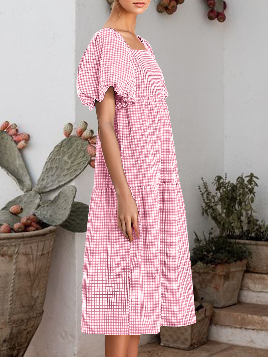 Picnic Puff Sleeve Dress