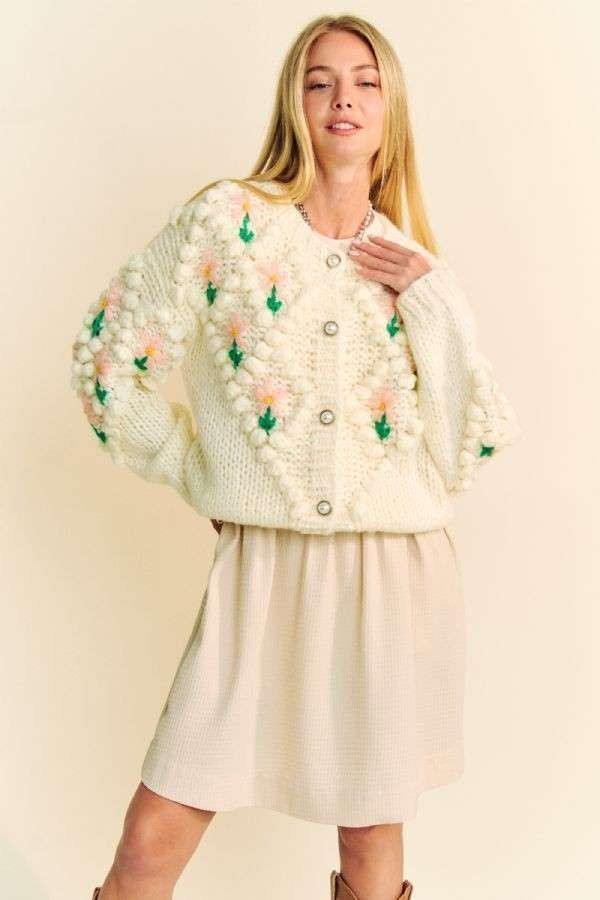 Tulip Embroidered Cardigan