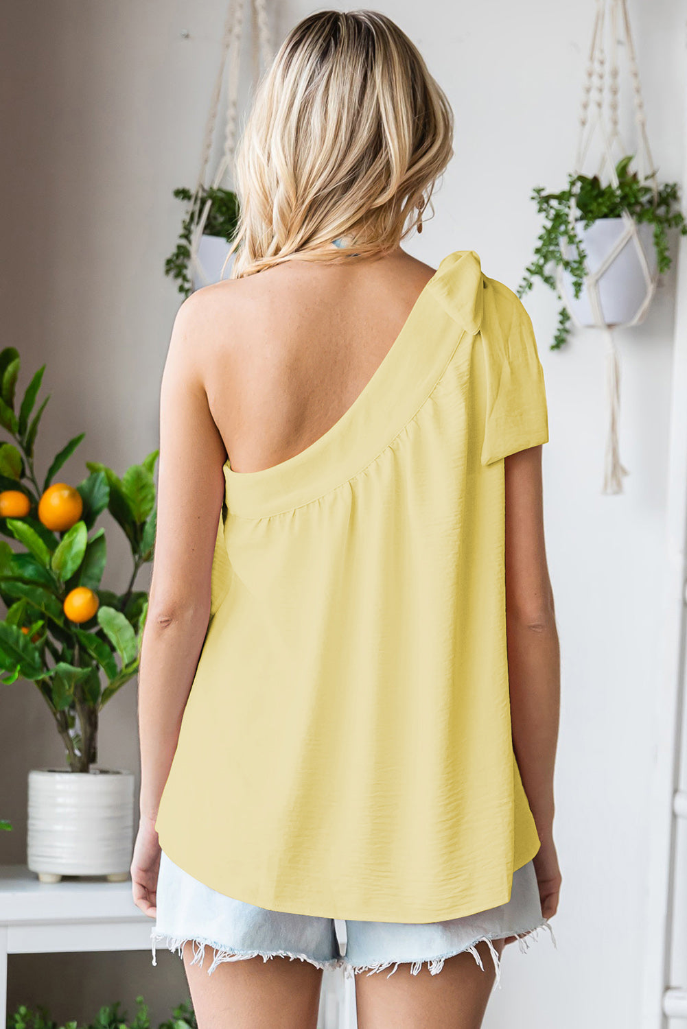 Bow to Bow One-Shoulder Blouse