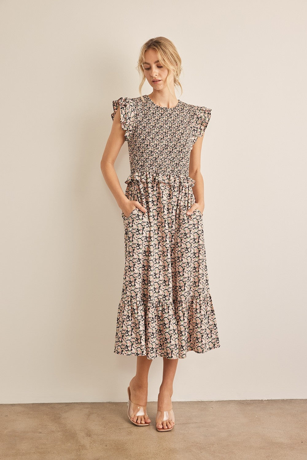 May Ruffled Midi Dress