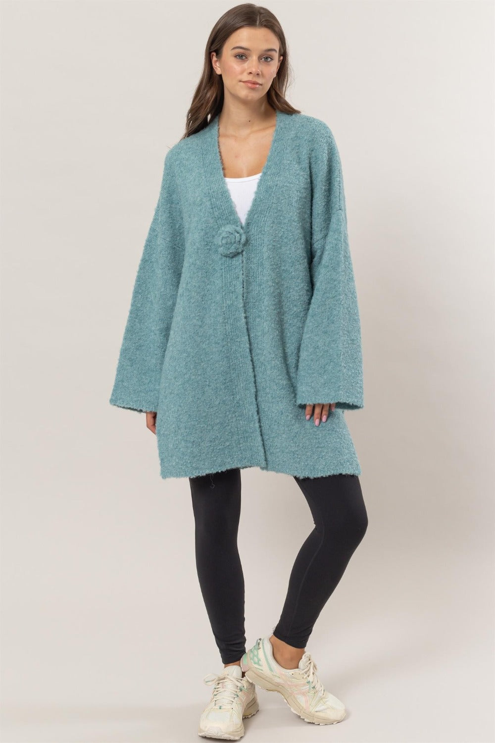 Rosie Lee Longline Slit Sweater Cardigan