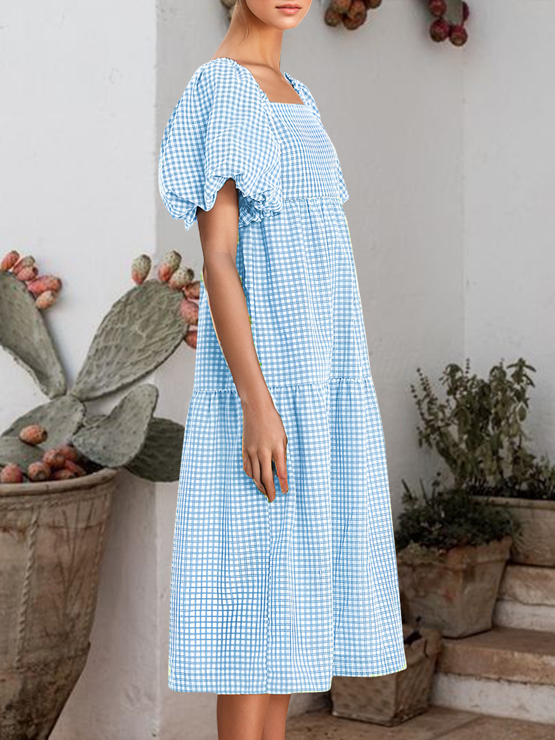 Picnic Puff Sleeve Dress