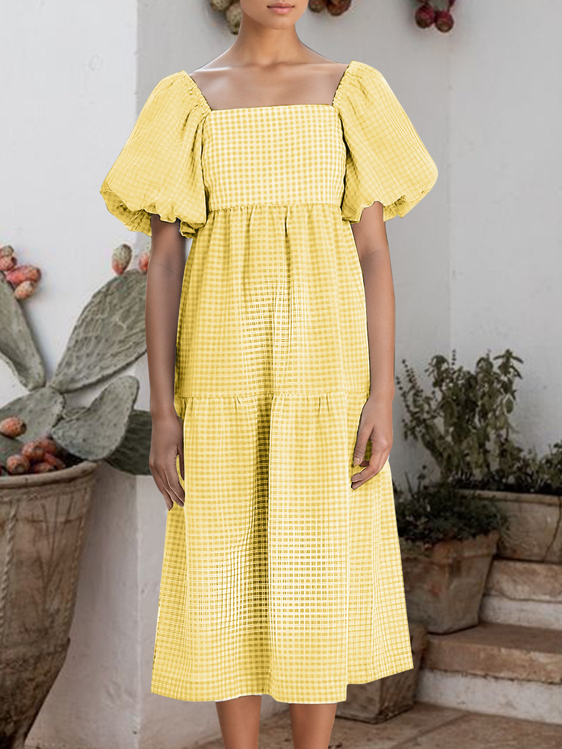 Picnic Puff Sleeve Dress