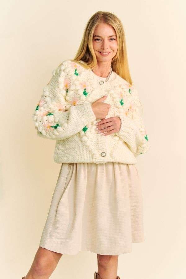 Tulip Embroidered Cardigan