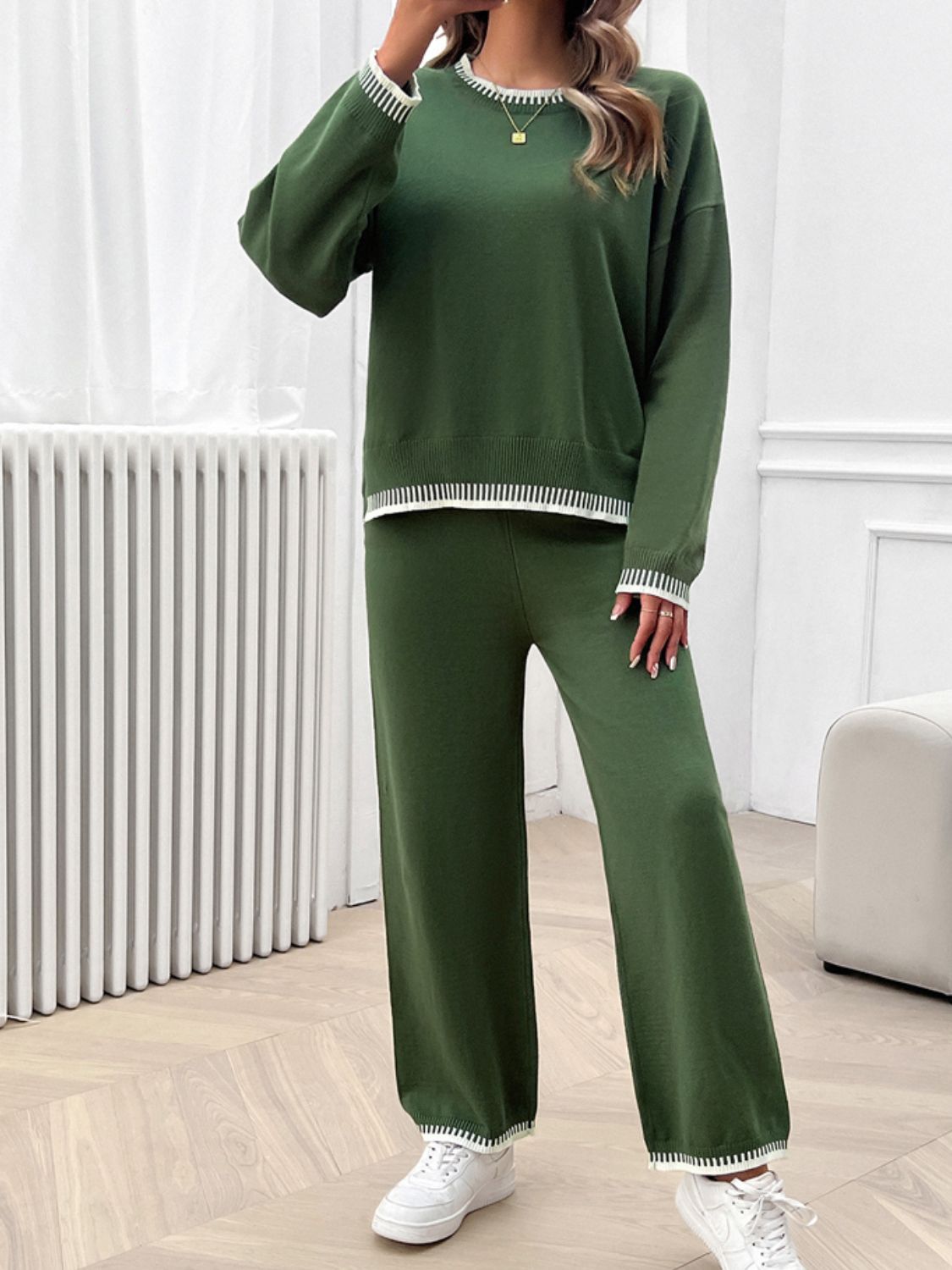 Devine Top and Pants Sweater Set