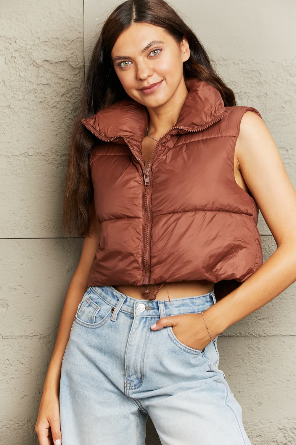 Darla Drawstring Puffer Vest