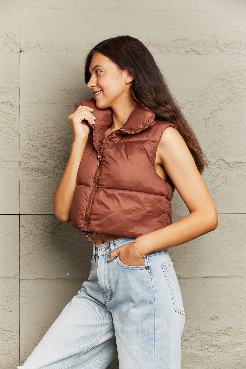 Darla Drawstring Puffer Vest