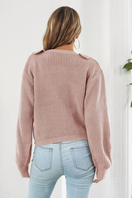 Beige Collar Girl Sweater